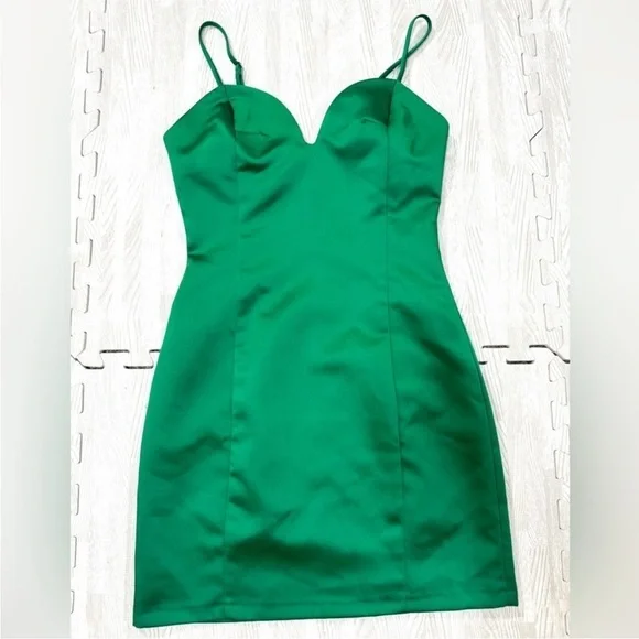 Mango Emerald green dress size XS - Picture 9 of 10